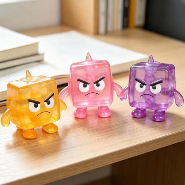 Cube Little Square Monster TPR Langsom Rebound Legetøj Fidget Stress 1pc
