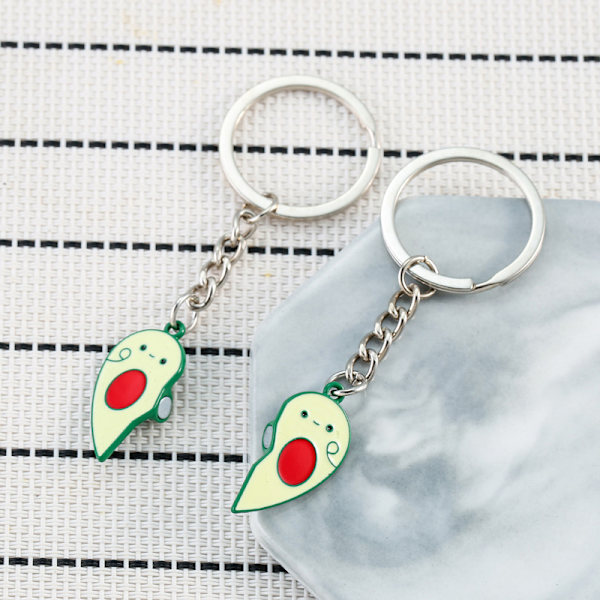 Sarjakuva Avocado Couple Paras ystävä Magneettinen avaimenperä Pariskunta Bac 1pair