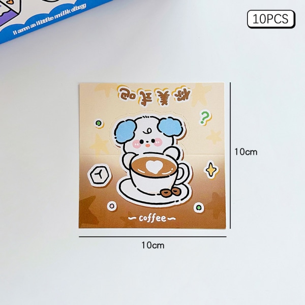 10 kpl sarjakuva Little Animal Printing Paper Card Head Card Back A10