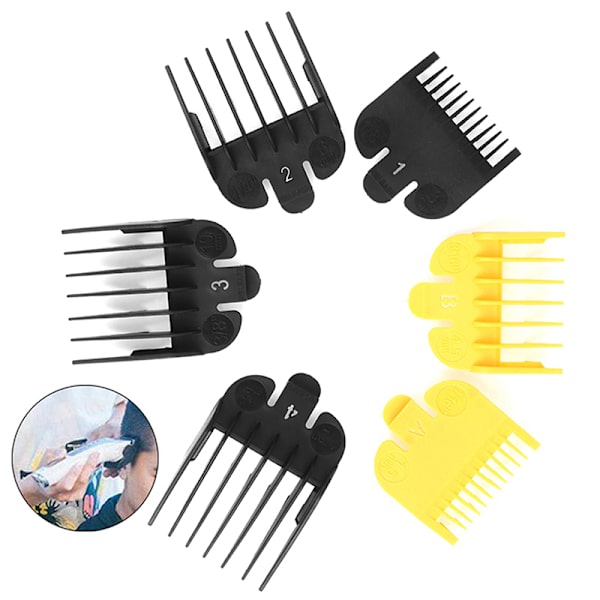 2/4 stk Hair Limit Barberklipper Elektriske barberingsguider Kam Yellow 1Set/2pcs