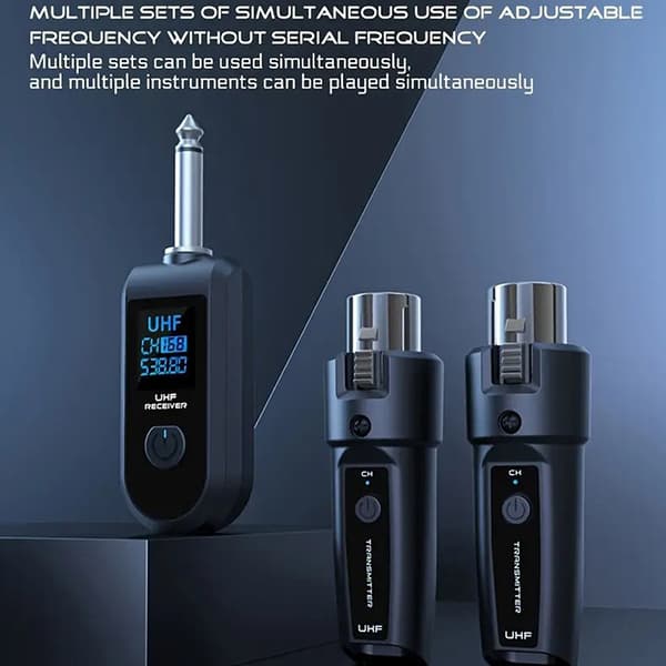 Trådløst mikrofon sender/mottaker-system 2.4G XLR-adapter 3