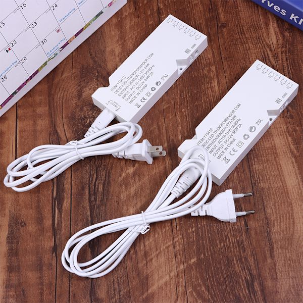 EU US Plug LED-belysningstransformator DC12V 18/24/36W strømadapter EU 18W