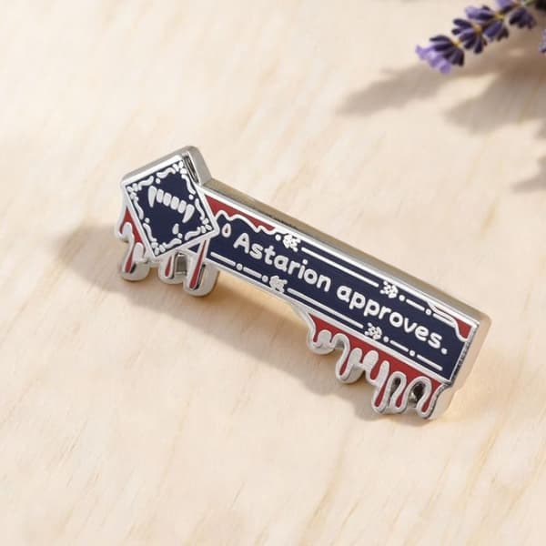 Astarion godkänner emaljbrosch detalj Fantasy RPG Pin Present Acc A