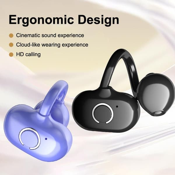Bluetooth 5.3 Clip On Open Ear Bluetooth-kuuloke HD-äänijohdolla Skin color