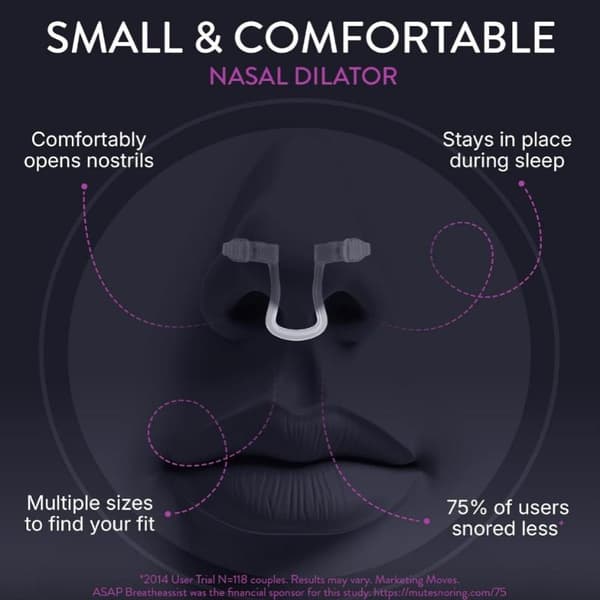 3 storlekar silikon anti-snark näsklämma elastisk näsdilator F Red