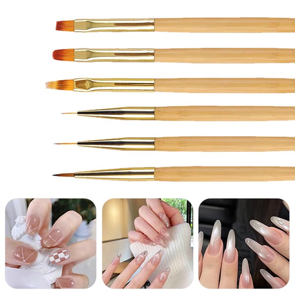 Dubbelsidig nagelborste nagelgradientpenna gel nagellack blomma Set