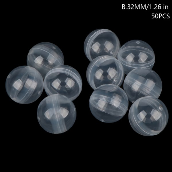 50 STK Clear Capsule Toy Surprise Ball Tiny Container Making Thi B