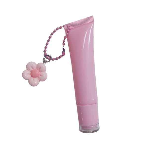 15 ml tom læbestifttube læbeglansbeholder flasker med nøglering Rose red