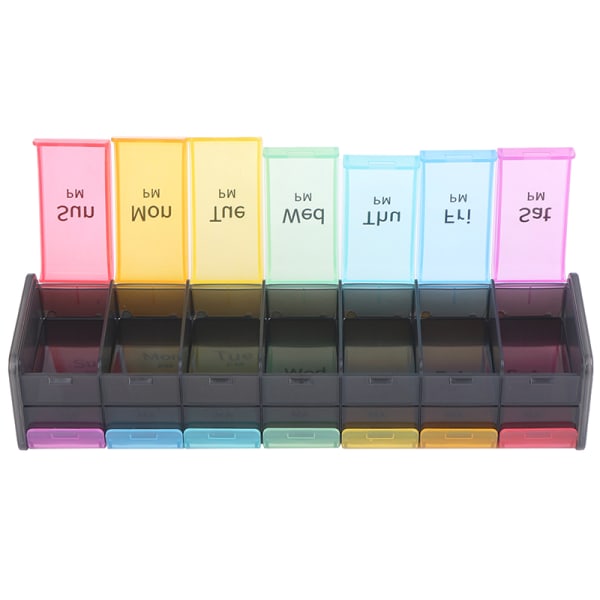 7 Days Pill Organizer Dubbelsidig Pill Box Extra Large Pill Ca