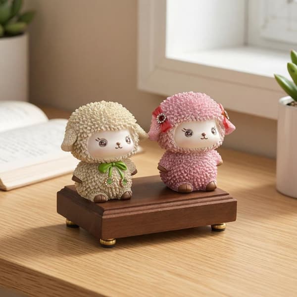 e Liten Fårfigur Kontorsbordsdekoration Fårets År A1