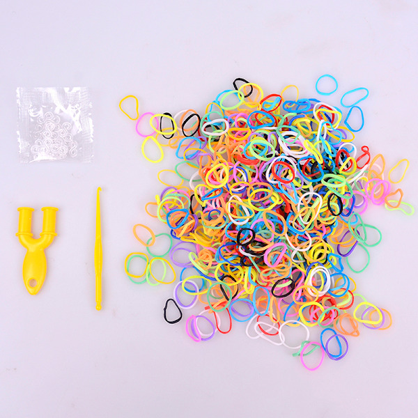 600 stk refill gummibånd DIY flettet gummiarmbånd S-Clips