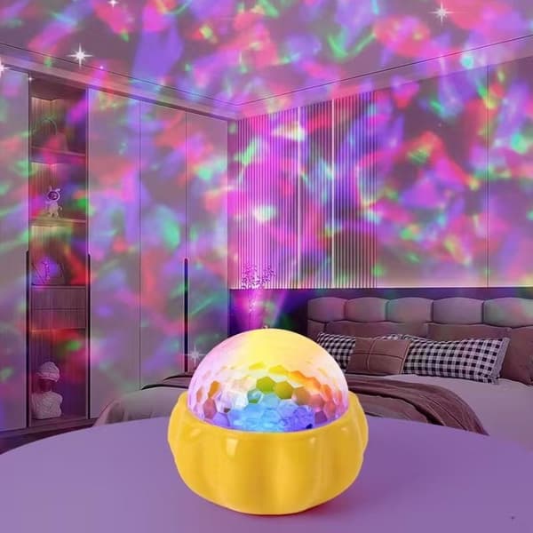 USB LED Nattlys Stjernehimmel Projektorlampe DC5V RGB Fjernkontroll Black