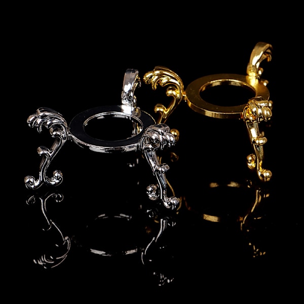 Forgyldt Display Ædelsten Æg Støtte Base Krystal Kugle Stan Gold