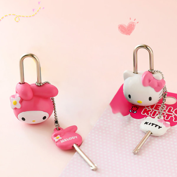 Tegneserie Koffert sovesal Skap Journal Bag Lock Girly Heart A1