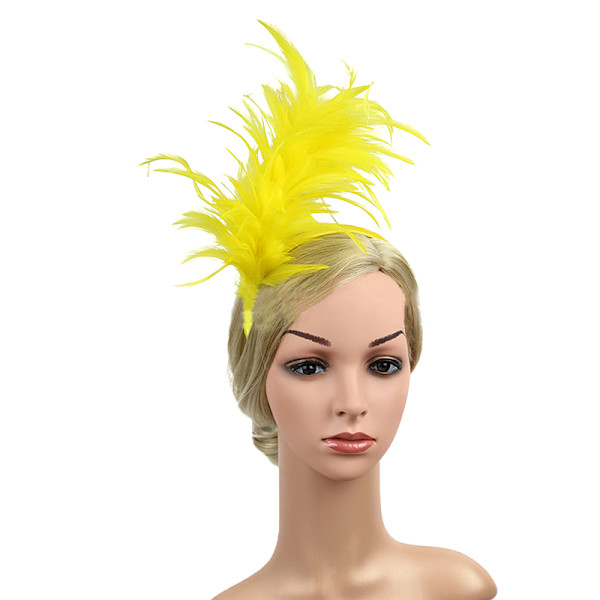 Fjäder Hårband Carnival Party Head Dekoration Dans Performan Red