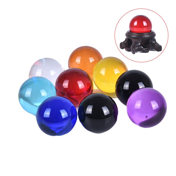e Kristallkula Naturlig Magisk Kula Healing Sfera Kvartsbollar C Red