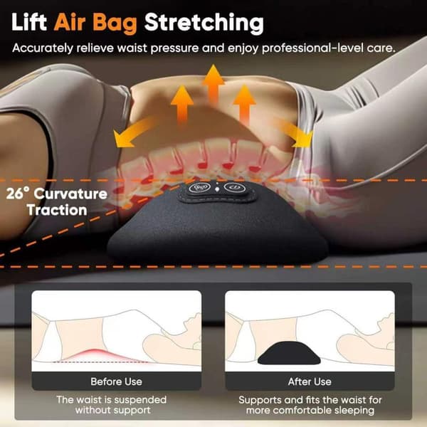 1 set ryggmassager värmevibration för ryggsmärtlindring bråck