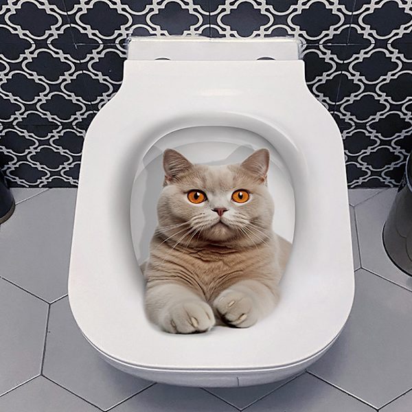 Vedenkestävä wc-kannen tarra Uutuus Creative Funny Toile A2