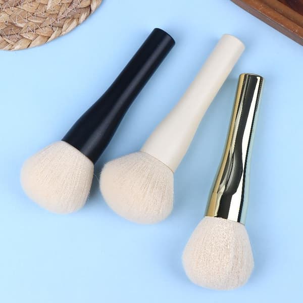 Mode Makeup Børster Skønhedspudder Ansigt Blush Stor Børste Pro Black