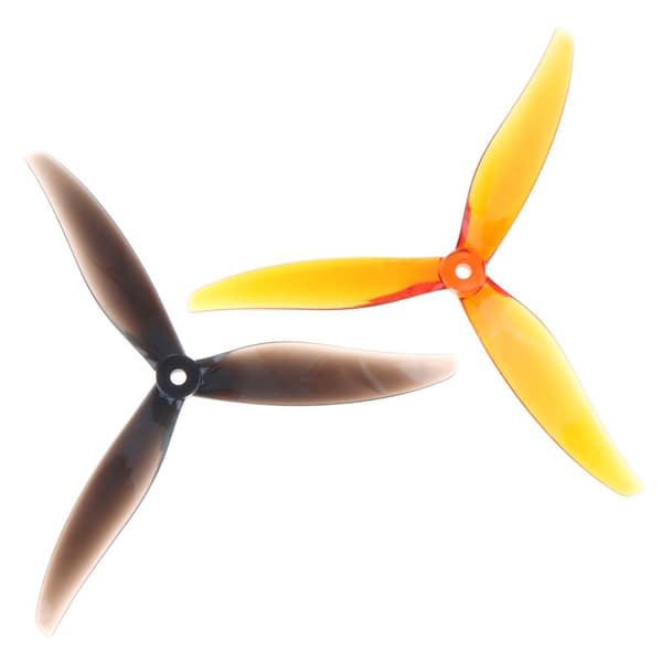 3-blads FPV-dronepropeller med slitesterk PC-konstruksjon og B Orange