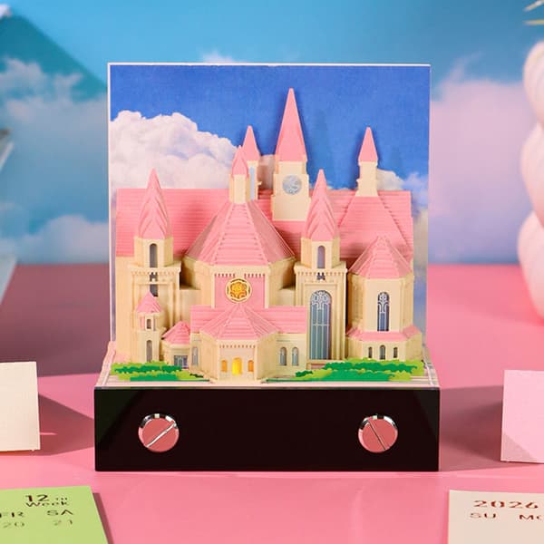 Time Piece Kalender 2026 Bordkalender med LED-lys 3D Riv-af