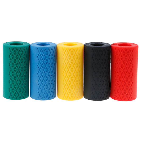 Skivstångsgrepp Hantel Silikongrepp Pull Up Tyngdlyftning Anti Red