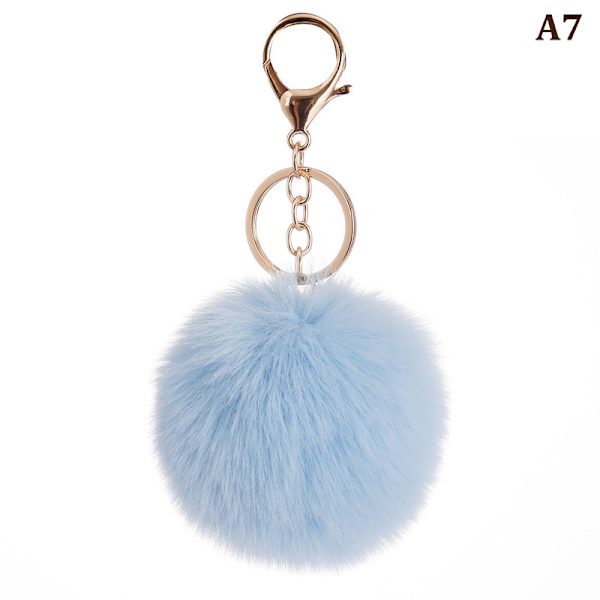 8cm e Key Pehmeä Fluffy Fur Ball Avaimenperä Fluffy Avaimenperät Trink A7