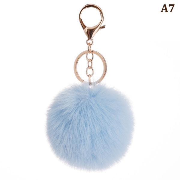 8cm e Key Soft Fluffy Fur Ball Nøkkelring Fluffy Key Chains Trink A7