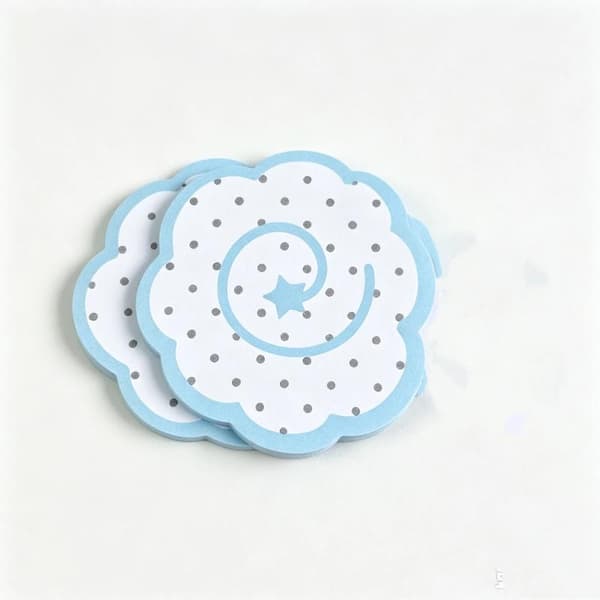 Kawaii Polka Dot Uregelmæssigt formede selvklæbende sticky notes 30 A4