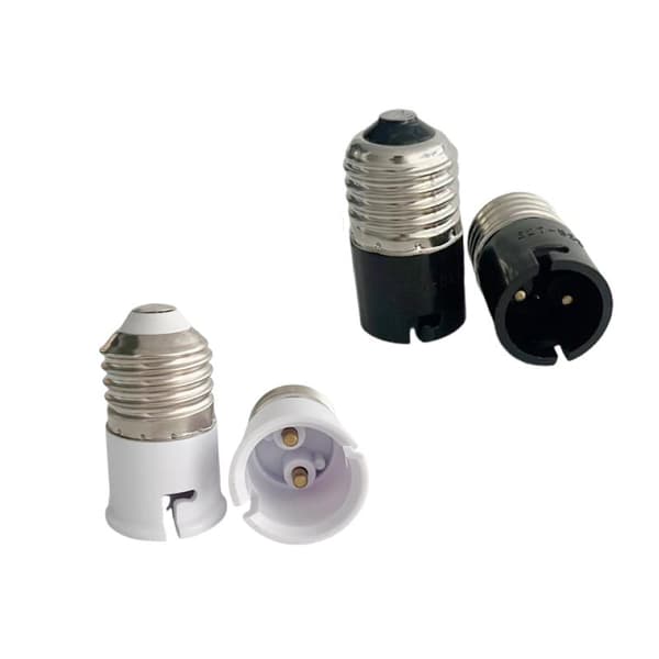 E27 til B22 konverteringslampeholder B22 til E27 konverteringslampeholder Black