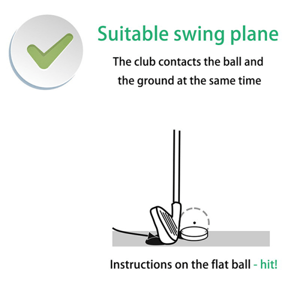 Golf Flat Ball Swing Øv Golfbolde Bærbar Flat Golf Bal