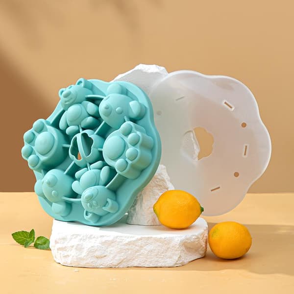 Silikone kageform til babymad, varmefast Blue