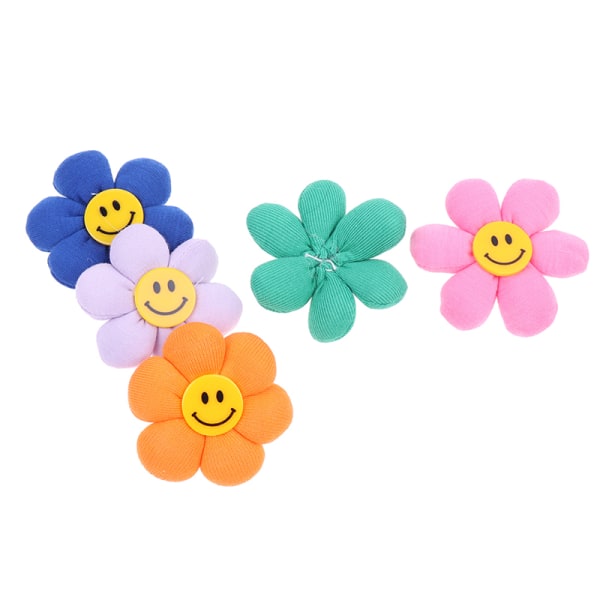 Smiley Flower Shoe Charm DIY Skospænde Farverig Flower Broche Purple