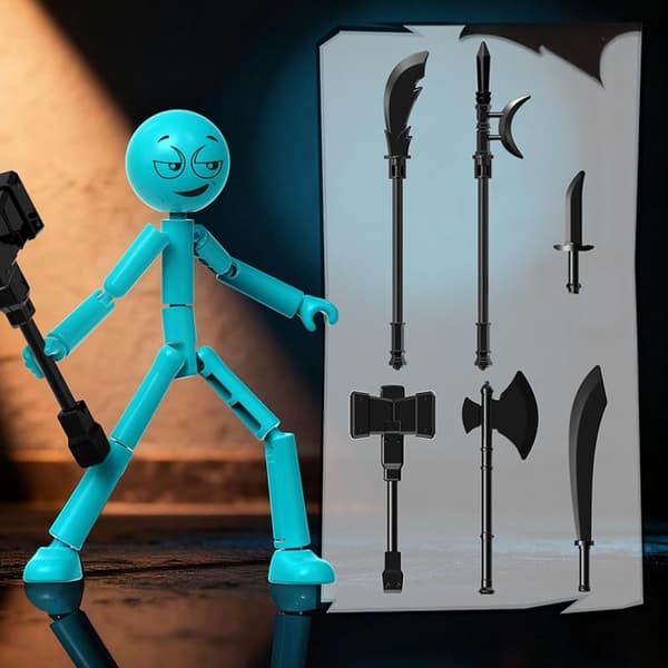 1 sæt Mennesker Runaway Stickman Bevægelig Samle Byggeklods A6
