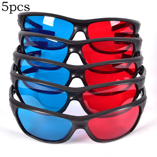 Kehys Punainen Sininen 3D-lasit Dimensional Anaglyph Movie Game D Black 80*58*35CM