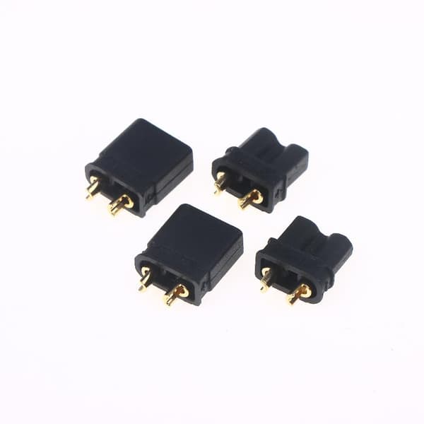 2/6/10 par XT30-U han- og hunstik strømbatteri 2pairs XT30 Black