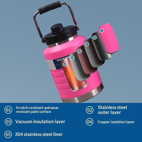 Stor kapacitet 316 rustfrit stål isoleret vandflaske til O A10 1600ml
