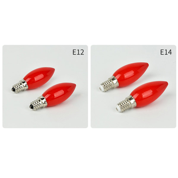 1PC led alter pære E12/E14 Rødt lys Buddha lampe Tempel E14