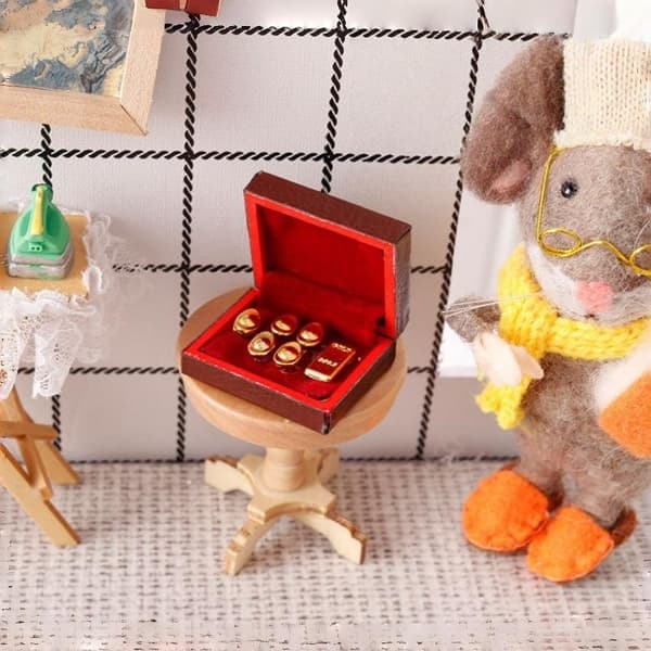 1 set 1:12 dockhus mini smyckeskrin modell leksaker för docka A3