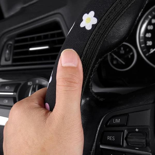 Bil Universal Rattkåpa Blomtryck Auto Ratt W A