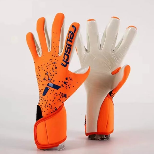 Latex slitasjebestandig og anti-skli spesialisert fotballmålvakt orange Size 9