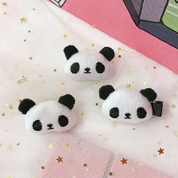 e Cartoon Plysch Panda Hårklämma Elastisk Hårring För Kvinnor Gir A3