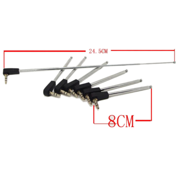 3,5 mm infällbar FM-radioantenn för mobiltelefon