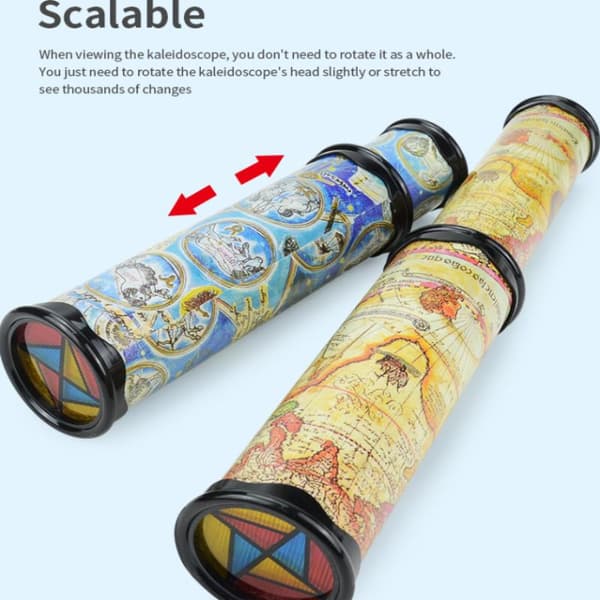 Skalerbart roterende magisk kaleidoskop for barn Klassisk utdanning A2