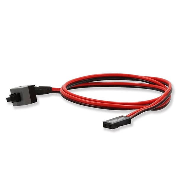 5 STK 50 cm 2 Pin SW PC Strømkabel Tænd/Sluk-trykknap