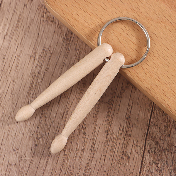 Mini Drum Sticks Nøglering Træ Drumsticks Nøglering Keyfob A