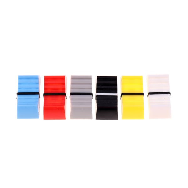 10 STK 4MM Farve Mixer Fader Cap Lige Slide Potentiometer Fa Yellow