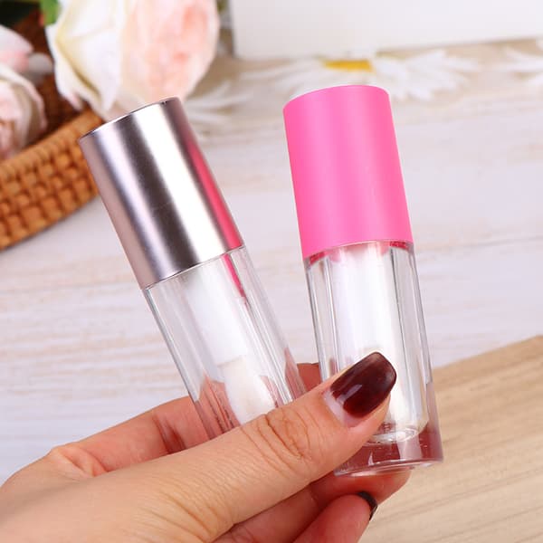6 ml mini lipgloss-tuber med stav, tom reiseflaske, påfyllbar Silver