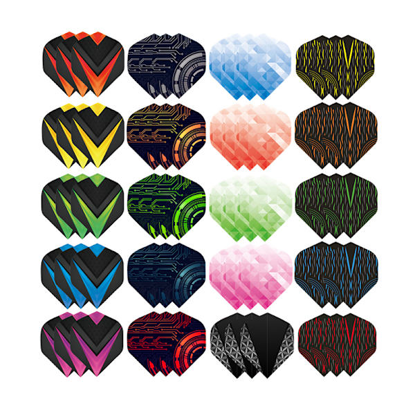 30 stk/sett Profesjonell Dart Flights Dart Wing Plast 30pcs E