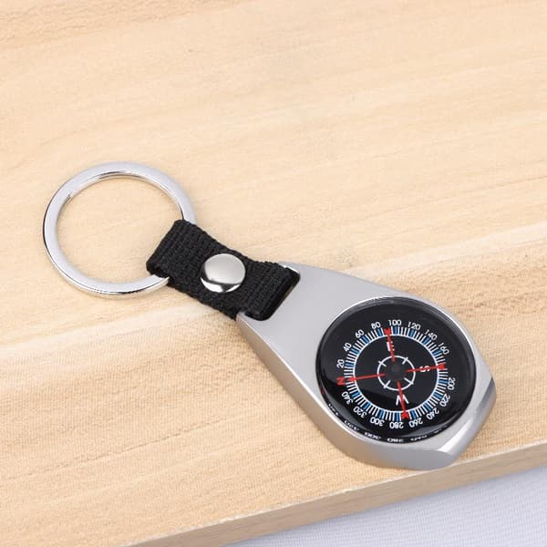 Kompass Nyckelring Metall Karbinhake Kompass Nyckelring Camping Naviga 1Pcs